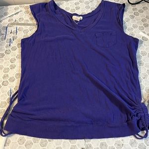 Vintage OP XXL Purple Sleeveless Tank Top Cinch Sides Top